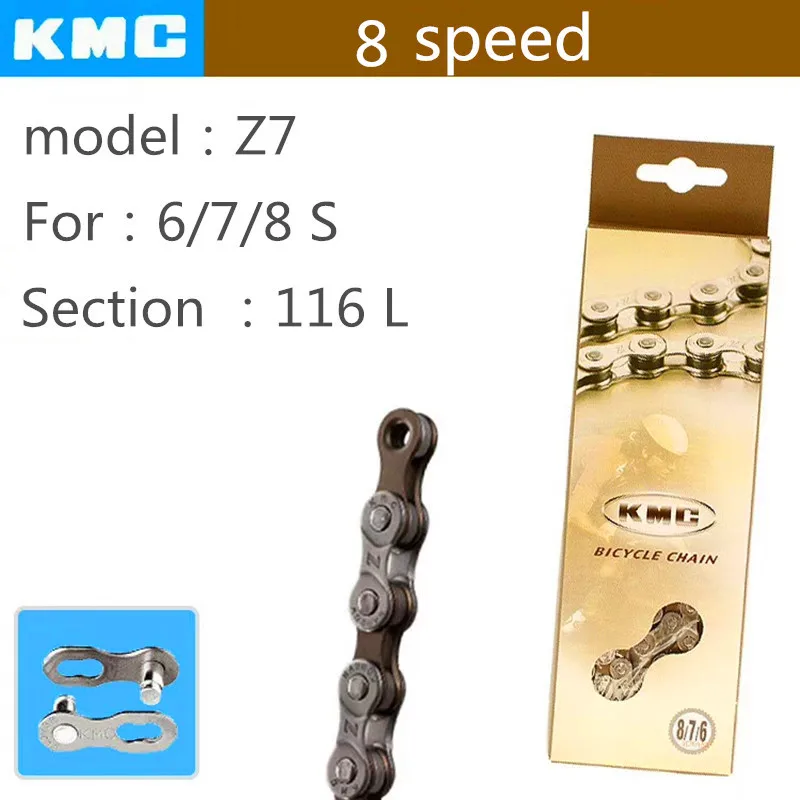 Discount KMC bicycle chain mountain bike chain Z7 X8 X9 X10 X10EL X11 X11EL Road mtb chain 7/8/9/10/11 speed 116L chain bicycle parts 2