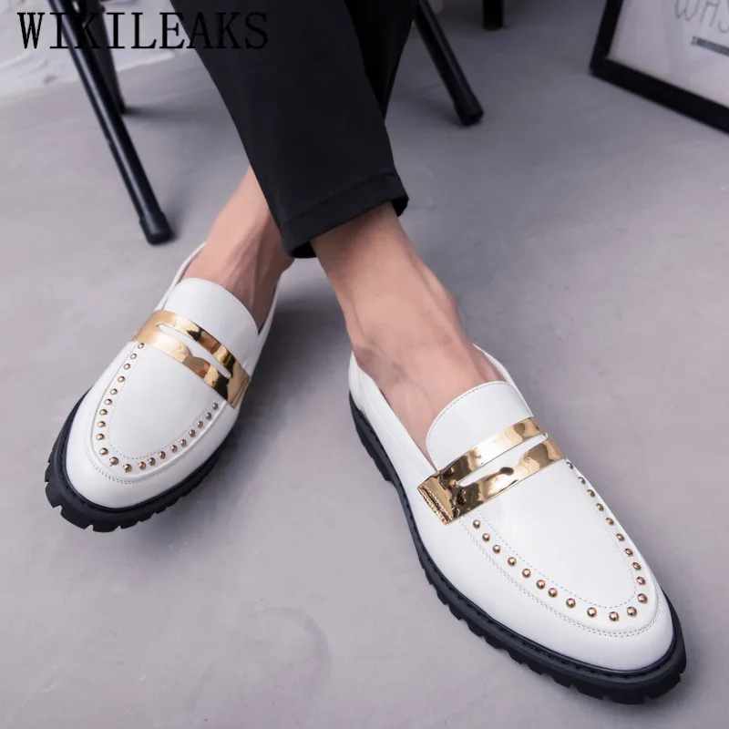 

Pointed Toe Mens Dress Shoes Formal Shoes Men Loafers Patent Leather Office Man Wedding Shoes Men Oxfords Schuhe Herren Clasik