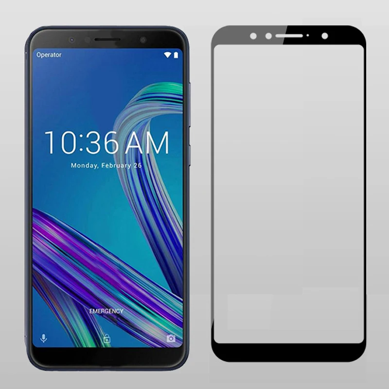 3D закаленное стекло для ASUS Zenfone MAX PRO (M1) ZB601KL полное покрытие защитная пленка