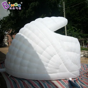 

White inflatable anomaly dome shell tent/outdoor camping DJ party tent with LED light