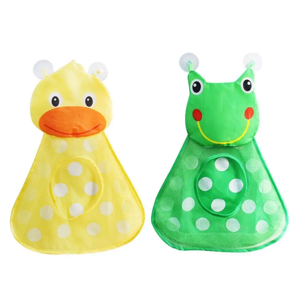 

Baby Shower Bath Toys Little Duck Little Frog Baby Kids Toy Storage Mesh with Strong Suction Cups Toy Bag Net Bathroom Organizer