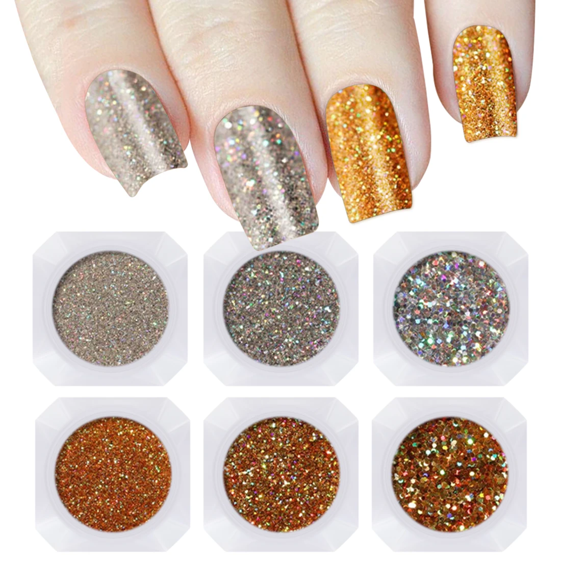

2019 NEW 1 Bottle Mini Hexagon Shape Laser Shining Nail Art Glitter DIY Sparkly Paillette Tips Nail Manicure Sequins