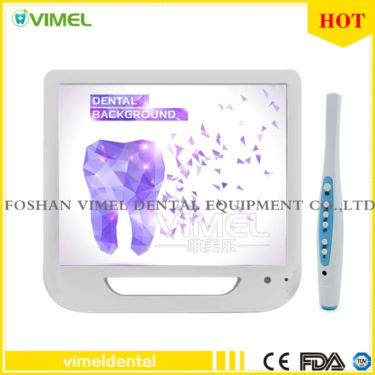 

5.0 mega pixels 17inch LCD monitor with usb/ wifi intra oral camera all in one machine Dental endoscope + Holder