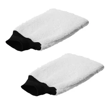 2 шт перчатки для мытья автомобиля мягкая микрофибра ткань для чистки рукавицы для автомобиля YAN88