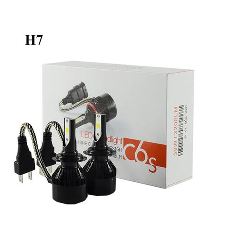 

2pcs H7 COB LED Headlight 60W 6400LM Car Motorcycle LED Headlights Bulb Head Lamp Fog Light White 6500K