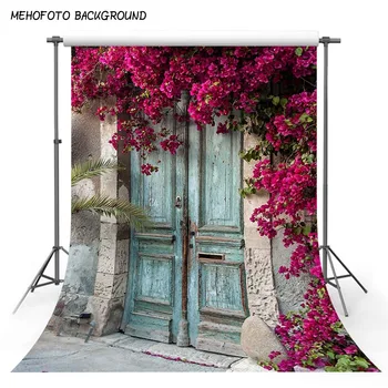 

MEHOFOTO Spring Floral Garden Door Photographic Background Children Kids Photography Studio Wedding Portrait Photo Backdrop