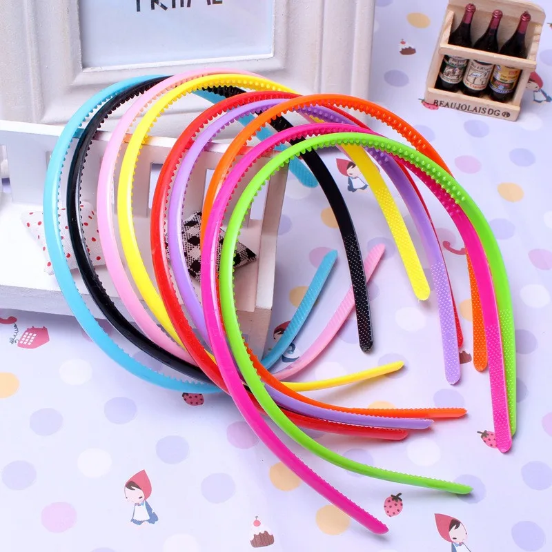 10pcs 4mm High quality Plain Lady Plastic Headband Teeth DIY Resin Headband Hair accessories Headwear hair band baby headband