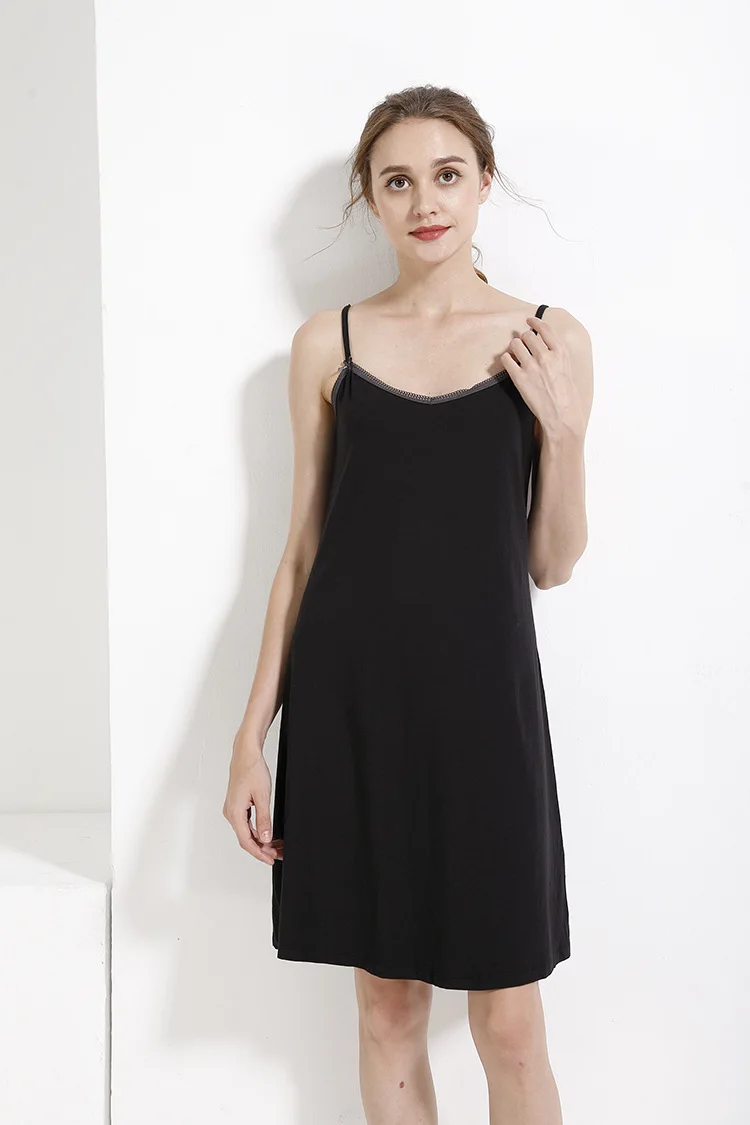 Free shipping.2018 Brand black women's nightgowns,sleeping clothing