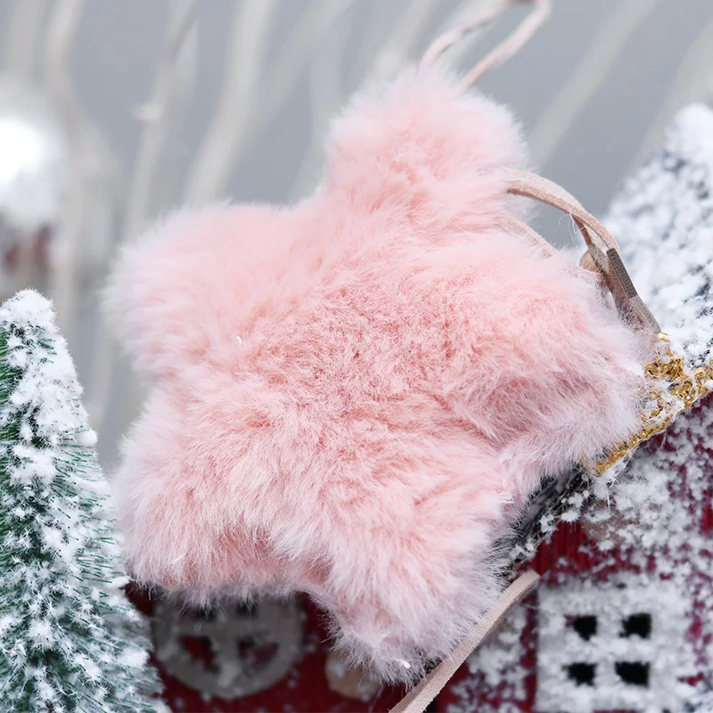 Creative Cute Pink Christmas Hanging Home Party Tree Ornament New Year Christmas Decorations For Home Birthday Gifts Ornaments