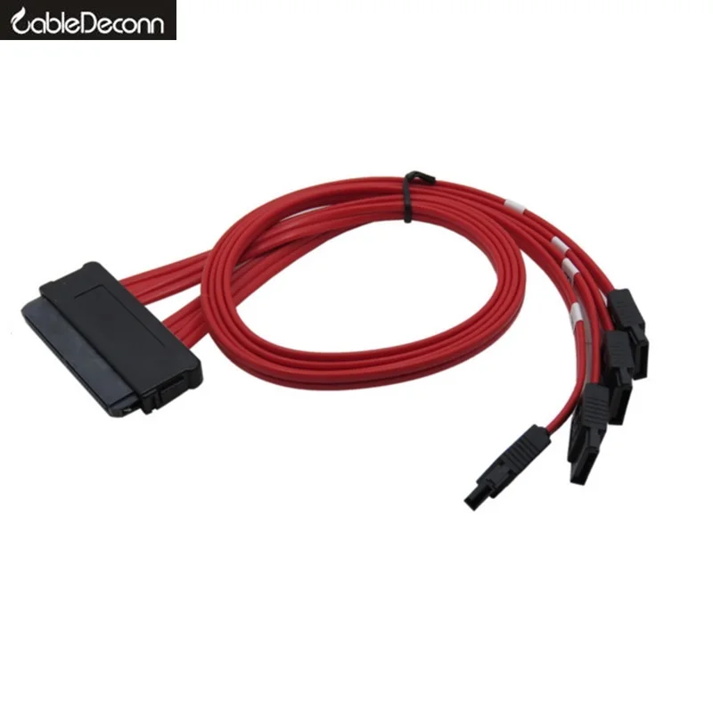 

min sas 32 Pin SFF 8484 to 4 x 7 Pin Internal SAS Cable Serial Attached SCSI Cable 100cm