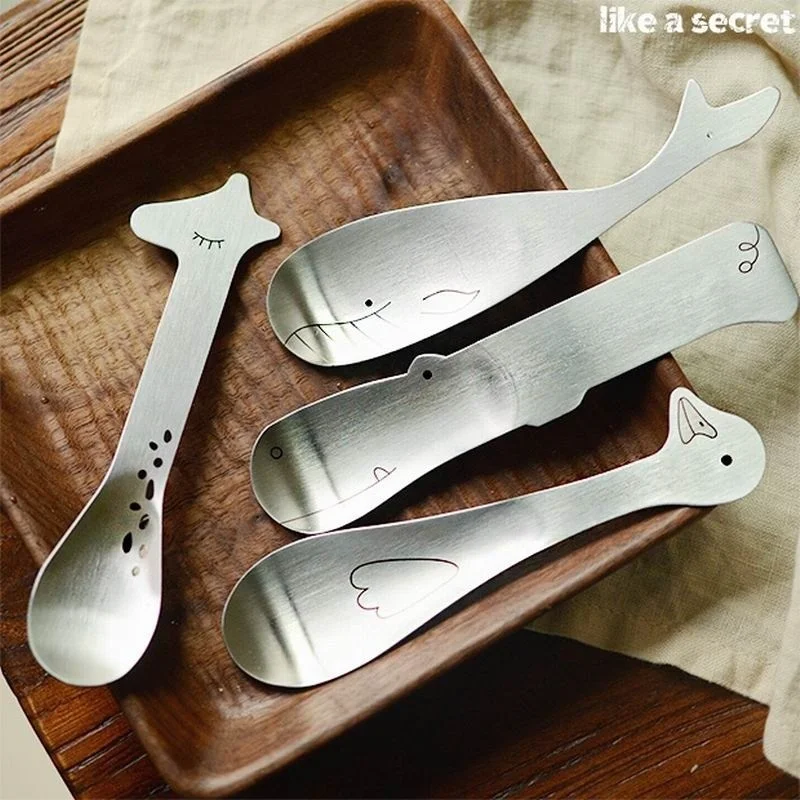 

1pc Stainless Steel Lovely Animal Design Kids Children Dining Dinner Flatware Adult Ice Cream Desserts Spoon Dinnerware Gift