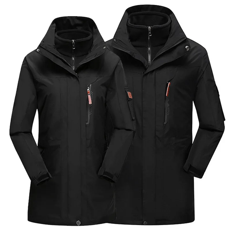 

New men Women Winter jacket long parkas coat female outdoors Thermal Windbreaker men women waterproof windproof velvet jackets