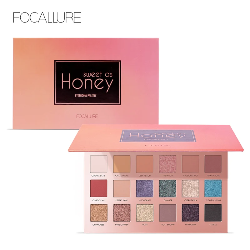 

Focallure Glitter Eyeshadow Palette 18 Colors Pigment Eye Shadow Palette Waterproof Easy to Wear Shimmer Make up Palette