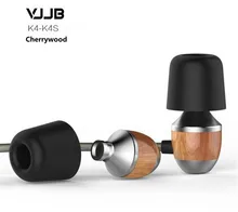 Nueva Original VJJB K4 Auriculares Bass En La Oreja Los Auriculares de Alta Fidelidad De Madera de Ébano Bass DIY Magia de Sonido Con Micrófono Actualización VJJB V1 Venta Caliente