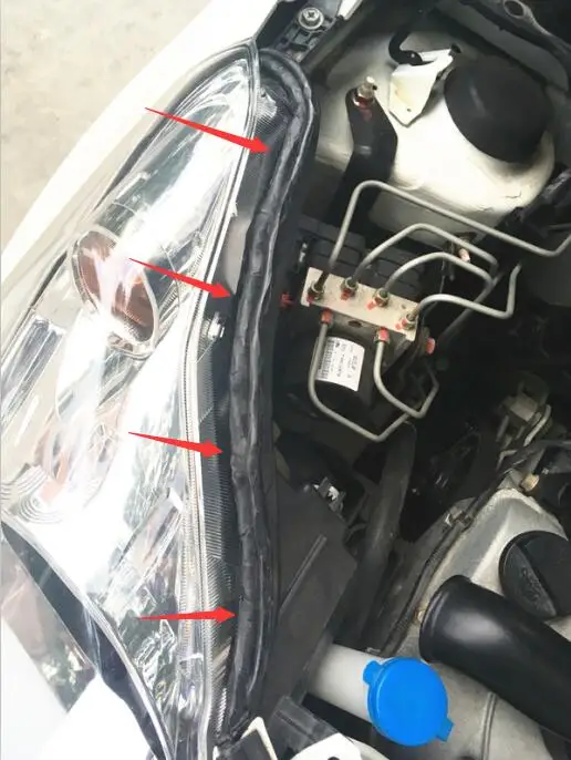 JGAUT 4 Meters Black BUTYL RUBBER GLUE HEADLIGHT SEALANT RETROFIT Reseal HID Led Headlamps TAILLIGHT Shield Glue Tapes For Car