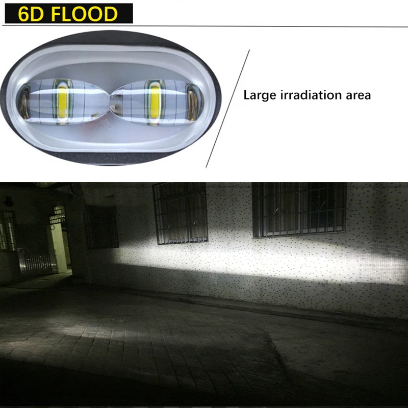 BraveWay 1 шт. светодиодный фонарь для внедорожного грузовика, светодиодный рабочий свет 12 В для ATV мотоцикл, мотоцикл, противотуманные фары, прожектор