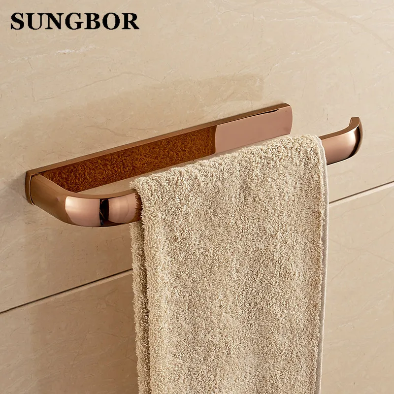 Details about  / Brass Round Hand Bathroom Accessory Towel Ring Holder Rack Rose Gold Fashion