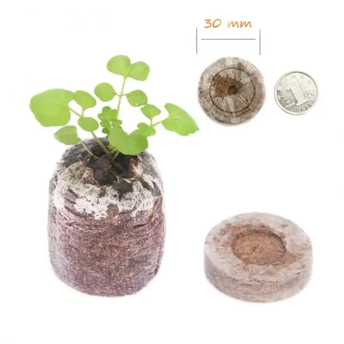 Peat Pellets Seed Soil Block Plant Garden Tool Starting Plugs Seedling For Starter KM88