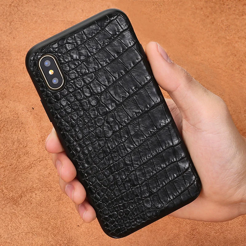 Real Crocodile skin Shockproof back case For Apple