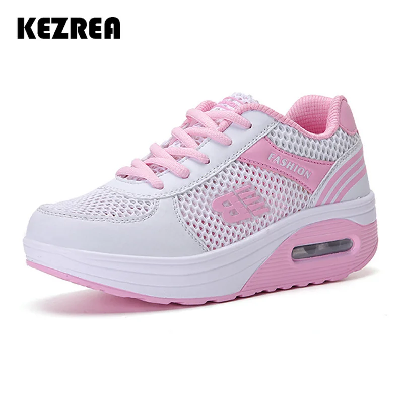 

Kezrea 2018 Mesh Breathable White Platform Outdoor Casual Shoes for Women Sneakers for Woman Flats Platform Shoes Baskets Femme