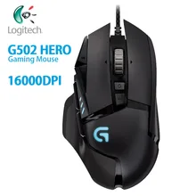 Logitech G502 HERO высокой производительностью игровой Мышь герой двигатель с 16000 Точек на дюйм программируемый настраиваемый LIGHTSYNC RGB для Мышь геймер