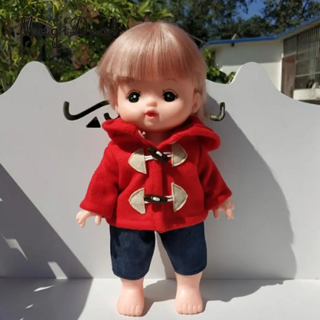 Adorable Doll Hooded Clothes Pants Set For 25cm Mellchan Girl Dolls Clothes Christmas Gifts