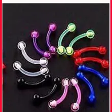 УФ акриловый шар кольцо для брови банан Пирсинг нос кольцо Лабрет тела