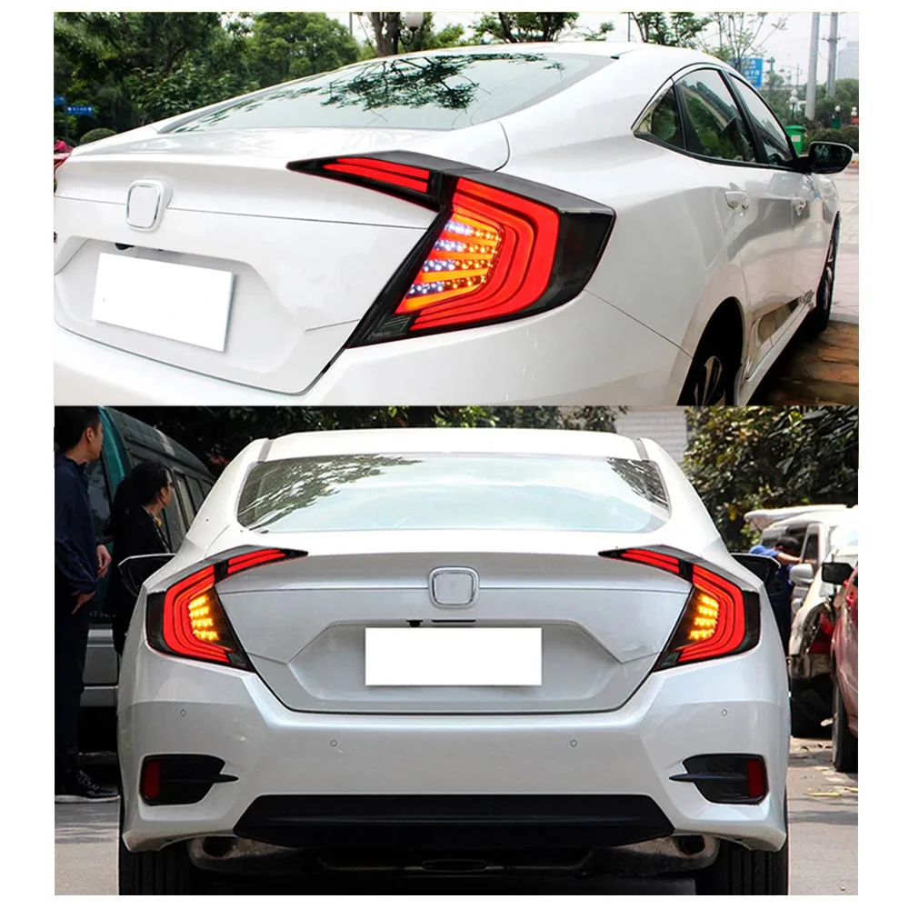 Автомобильный стильный задний светильник s для Honda Civic 10 2016 2019 светодиодный