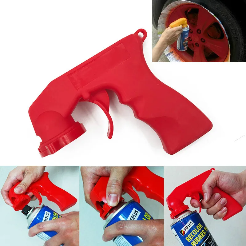 

Spray Adaptor Paint Care Aerosol Spray Can Gun Handle with Full Grip Trigger Locking Collar Car Maintenance for Painting