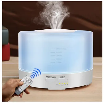 

500ml Remote Control Ultrasonic Air Aroma Humidifier With 7 Color LED Lights Electric Aromatherapy Essential Oil Aroma Diffuser