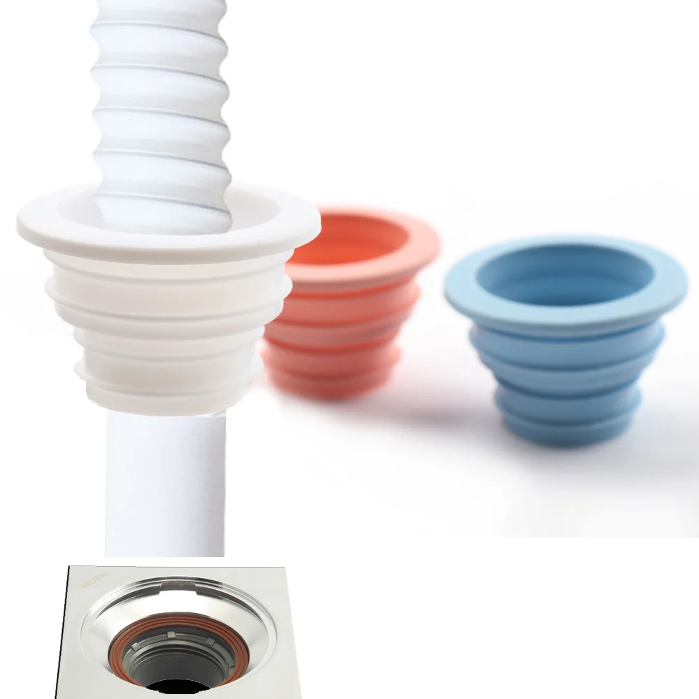 Sealing Plug Silicone Sewer Pipe Deodorization Ring Washer Deodorant Telescopic Tank Sewer Pest Control Drain Seal Ring P20