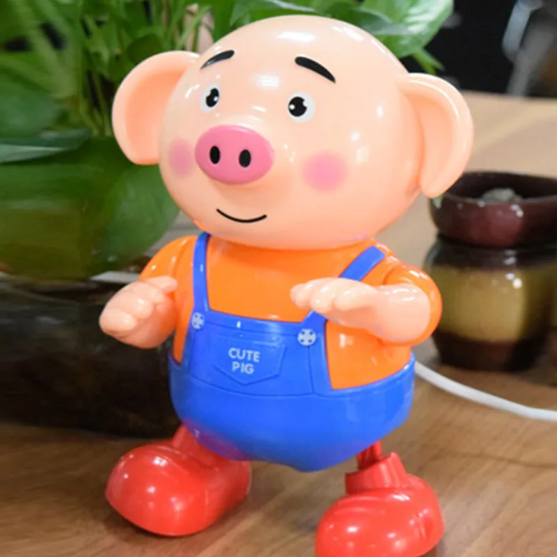 Electric Pig Dancing Music Walking Toy Singing Musical Lighting For Children Kid
