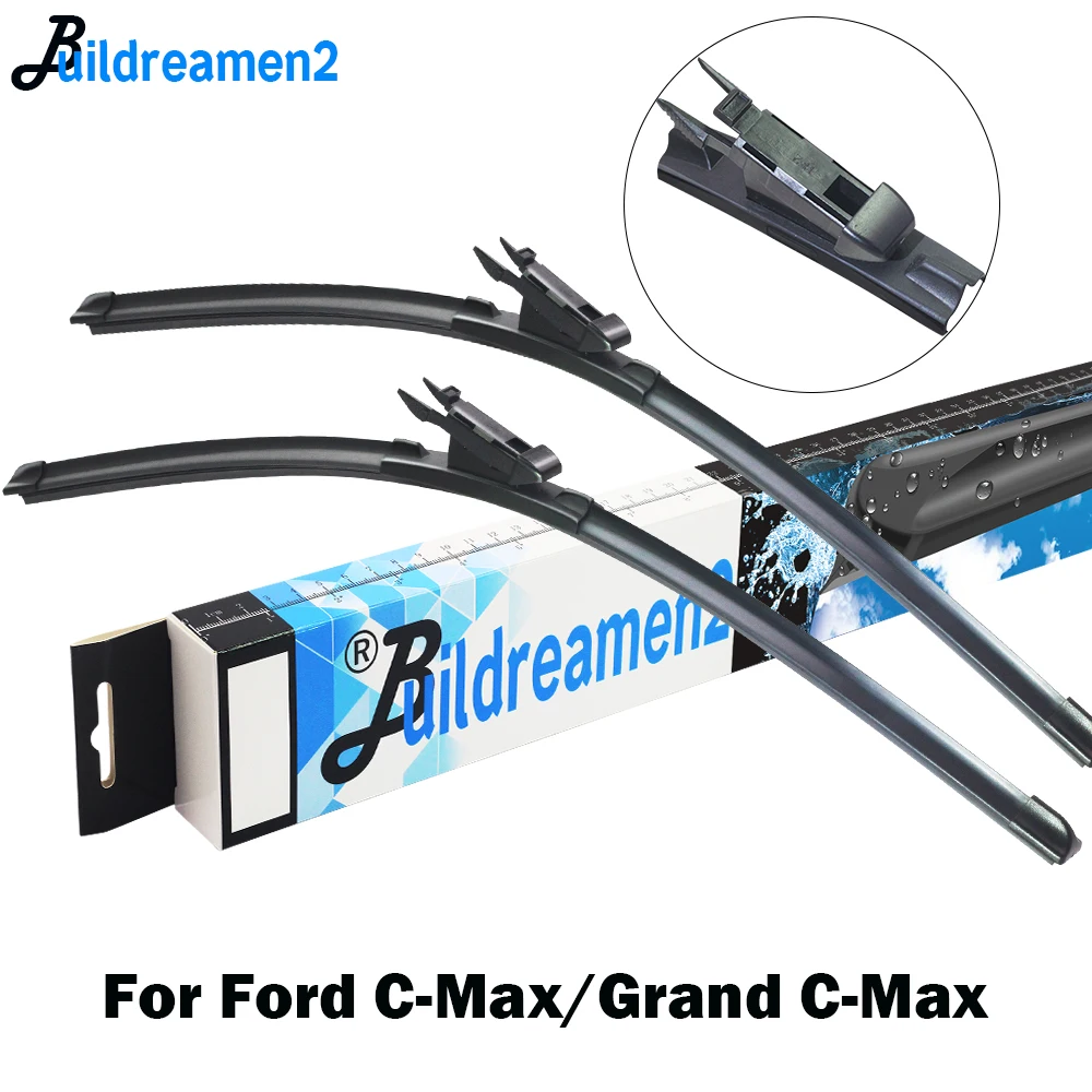 Buildreamen2 Car Accessories Wiper Blade For Ford C-Max Cmax 2003-2018 Auto Natural Rubber Windscreen Wiper Buildreamen2 Car Accessories Wiper Blade For Ford C-Max Cmax 2003-2018 Auto Natural Rubber Windscreen Wiper
