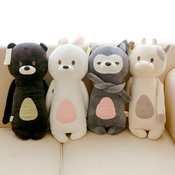 

candice guo plush toy stuffed doll cartoon animal bear cattle rabbit fox soft sofa pillow cushion baby present birthday gift 1pc