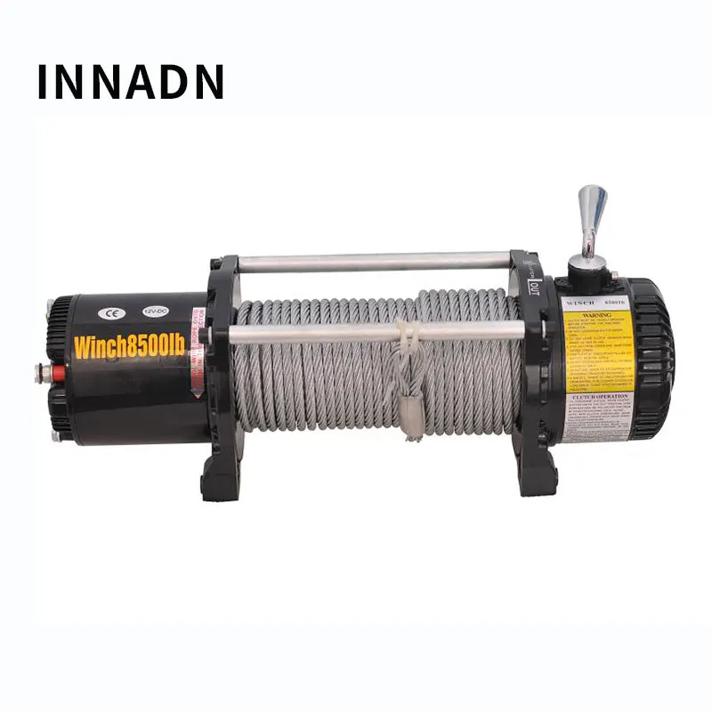 INNADNN Electric Capstan WINCH 8500IB 12V Car Crane Electric Hoist Winch SUV Self help Car Winch