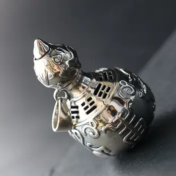 

BOCAIVintage 925 pure silver pendant hollow pattern Thai silver large gourd pendant