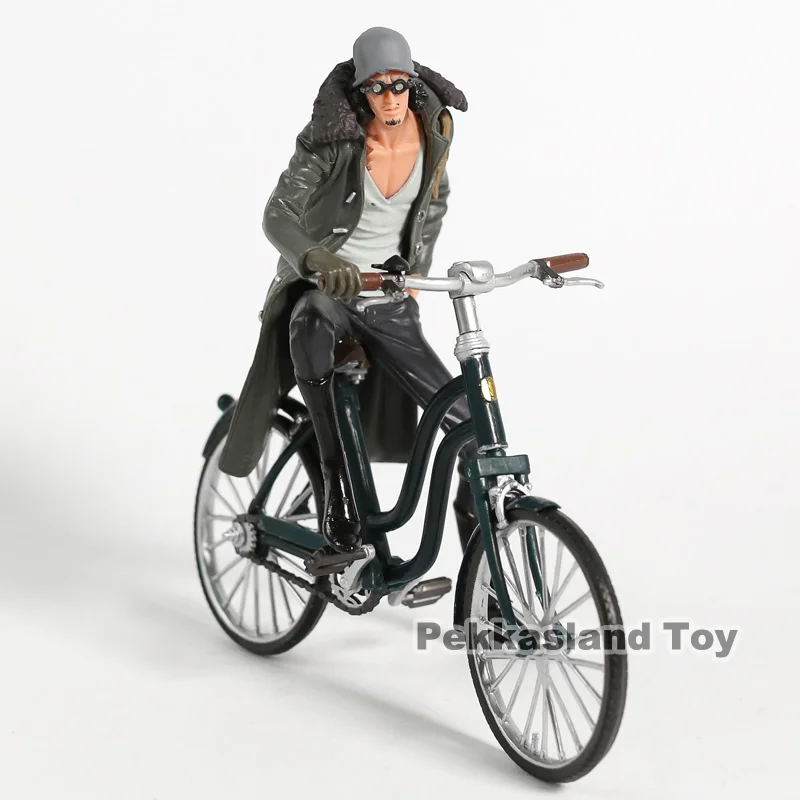 One piece Navy Senior General Aokiji Kuzan& Bicycle ПВХ аниме фигурка коллекция модель куклы игрушки подарок - Цвет: no box