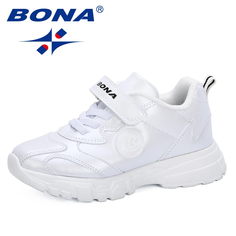 BONA 2019 Новые Популярные стильные детские кроссовки противоскользящая удобная