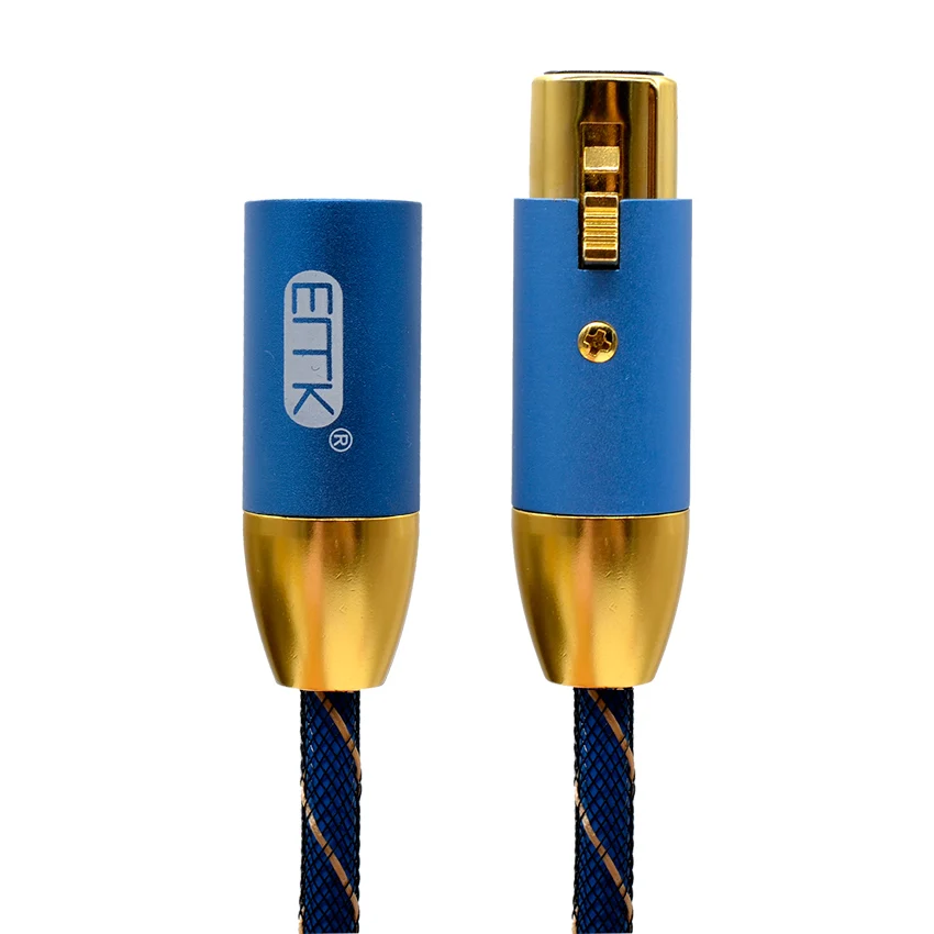 200k EMK XLR Cable Microphone Audio Sound Cannon Cable XLR Male to Female Extension Aux Cable for Mixer Stereo Camera Amplifier