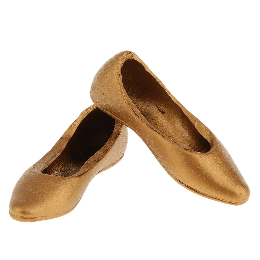 Gold pumps flat Clearance