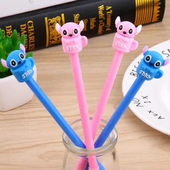 

4 Pcs/set Cartoon 0.5mm Candy Color Stitch Cup Gel Pens School Office Supply Student Stationery Writing Signature Pens Gifts