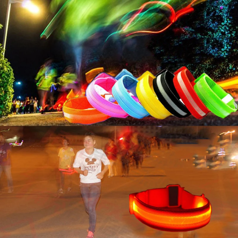 Perfect Outdoor Cycling Sports Night Running Led Light Armband Safety Belt Arm Leg Reflective Warning Light Wristband Luminous Light 1 Perfect Outdoor Cycling Sports Night Running Led Light Armband Safety Belt Arm Leg Reflective Warning Light Wristband Luminous Light 1