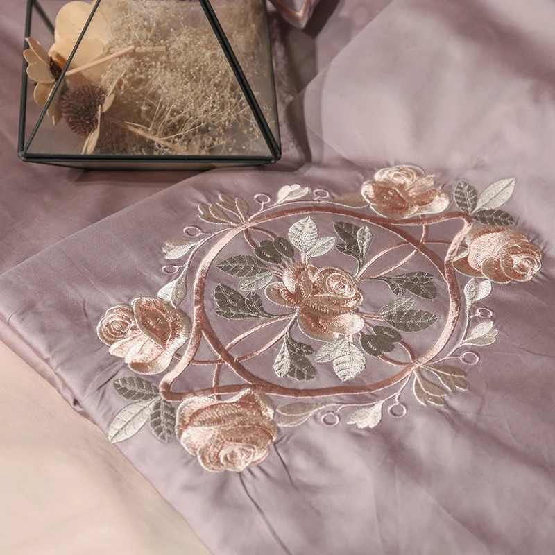 Waliicorners 4/7pcs Luxury Egyptian cotton bed linen sheets Royal Embroidery Bedding Set duvet covers India style bedclothes 20 KG0B2654