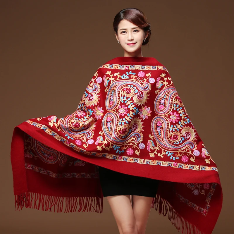 Шарф кашемировый утепленный широкий черный WS1217|cashmere scarf|tassel scarfscarf oversize |
