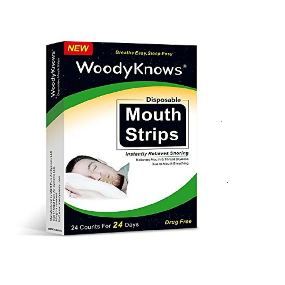 24 шт./упак. храп решение сна полоски WoodyKnows анти Одноразовые рот полосы помощь