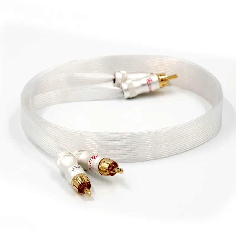 

Piece Nordost silver plated cable Blue draw RCA interconnect cable with Gold plated RCA jack