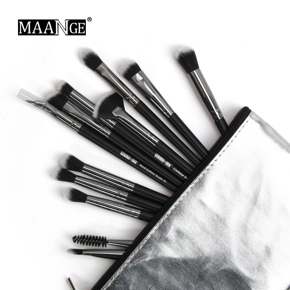 MAANGE Makeup Brushes Bag Female Travel Toiletry Organizer Beauty Make Up Cosmetic Pouch Women Clutch Handbag Purses Pencil Case