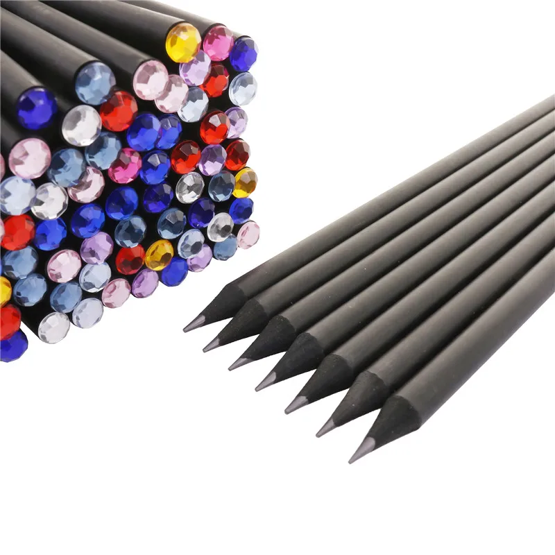12Pcs/Set Pencil HB Diamond Color Pencil Stationery Items Drawing