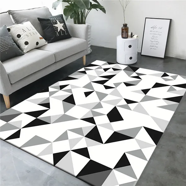 50*80cm Nordic style 3D printed floor mats bedroom living room bedside