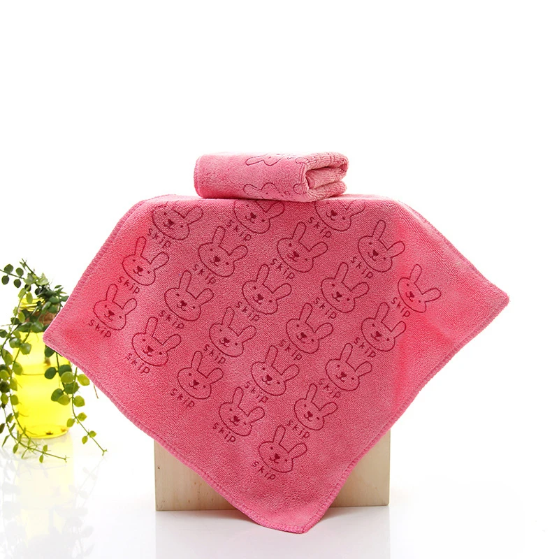 New Style 25*25cm Microfiber Kids Children Bibs Bathroom Hand Hair Face Towels
